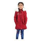 Campera Parka Nena Invierno Interior Tipo Polar Capucha 1283