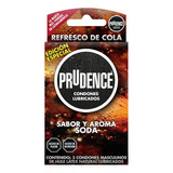 3 Condones Prudence Con Sabor Y Aroma Soda, Refresco De Cola