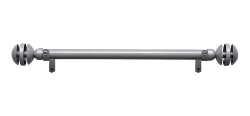 Barral Para Cortina Metal Soporte Caño Simple 2,5 M Esfera
