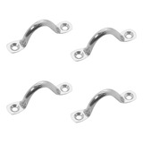 Kit 4 Alça Aço Inox 8 Mm Passa Cabo Defensa Capota P/ Lancha