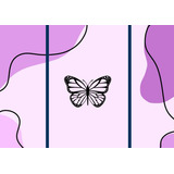 Cuadro Decorativo Mariposa Ilustracion Animal En 3 Piezas 
