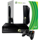 Xbox 360 Slim 3.0 4gb + 2 Controles + Biblioteca De Juegos