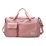 Bolsa Mala De Mão 10kg Feminina De Bordo Viagem Grande Cor Rosa-claro