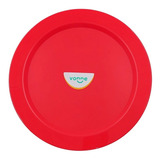 Plato Playo Vonne Cocina Liviano Comidas 25cm Plastico Color Rojo