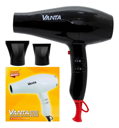 Vanta 9200 Ultra Quiet Secador De Pelo Profesional Negro 