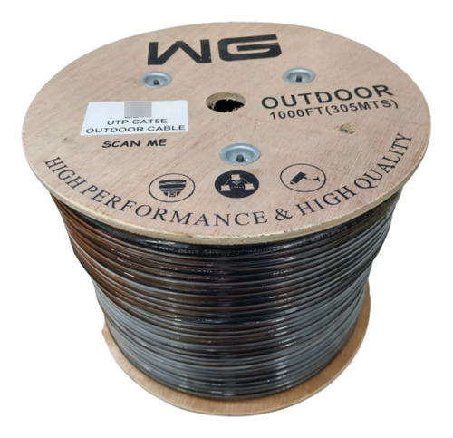 Cable Utp Cat 5e Uso Exterior Aleacion 305 Metros