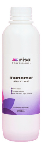 Monomer Risa 250ml Líquido Acrílico Unhas Nail Monomero 