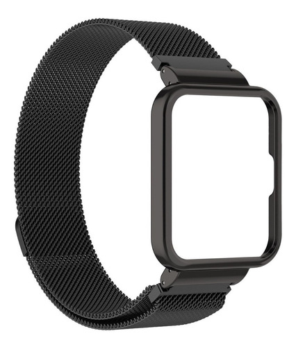 Pulseira Oyeoye Aço Inox Magnetica Para Xiaomi Mi Watch 2 Lite Cor Preta