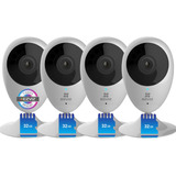 Kit X4 Camara Seguridad Wifi 1080p Ezviz + 4 Memorias 32gb