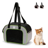 Mochila Transportadora Para Perro Y Gato Portátil Plegable Color Verde