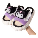 Pantuflas De Lino Inspiradas En Kuromi Para Mujer, Sandalias