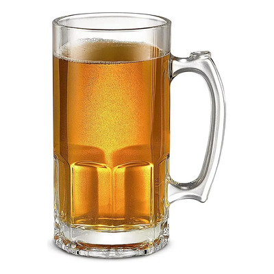 Súper Tarro Cervecero Gigante De 1 Litro. 12 Piezas Transparente