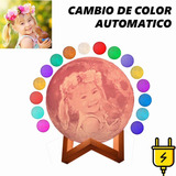 Lampara Luna Personalizada Multicolor