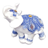 Elefante Decorativo Indiano De Resina Sorte Sabedoria 