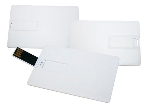 Usb 4gb T.tarjeta De Credito Imprimble 2 Lados Color Blanca