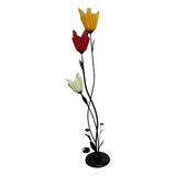 Lampara De Pie Diseño Flor De 3 Colores 1,6m De Alto