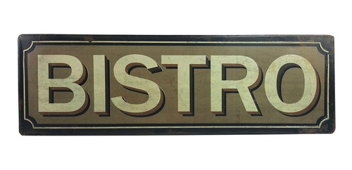 Placa Decorativa De Ferro - Bistrô Hd0317