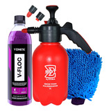 Shampoo V-floc Vonixx + Snow Foam 3 Em 1 + Luva Microfibra