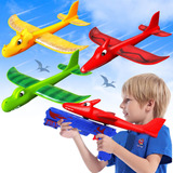 Juguetes Lanzadores De Aviones De Dinosaurio Para Ninos: Paq