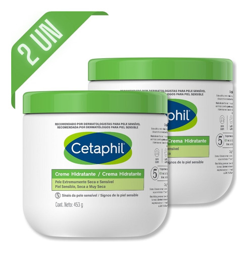 Kit 2 Novo Creme Hidratante Para O Corpo Cetaphil 453g