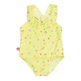 Traje De Baño Funny Amarillo Niña Ficcus 10136