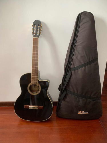 Violão Clássico Nylon Elétrico Eagle Ch 800 Bk Preto