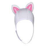 Capucha De Buceo Con Orejas De Gato, Gorro Línea Blanca M