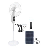 Ventilador 9 Velocidades Recargable Con Luz Solar + Panel