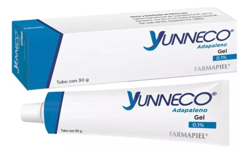 Yunneco Adapaleno 0.1% Tubo Gel 30 Acné Vulgaris Comedones Momento De Aplicación Día/noche Tipo De Piel Grasa