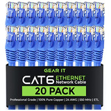 Cable Ethernet Cat 6 De Gearit De 7 Pies (paquete De 20) - C