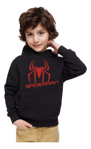 Poleron De Niño Con Capucha Avengers - Spiderman - Araña