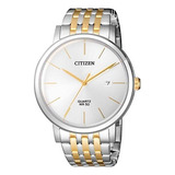 Reloj Citizen Classic Original Con Fechador Bi5074-56a Color De La Correa Acero | Bicolor Color Del Bisel Plateado Color Del Fondo Blanco