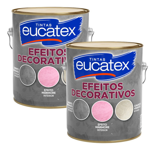 2 Tinta Efeito Cimento Queimado Eucatex - 5 Kg Cada