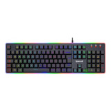 Teclado Gamer Redragon Dyaus 2 K509rgb Qwerty, Portugués Brasileño, Color Negro Con Luz Rgb