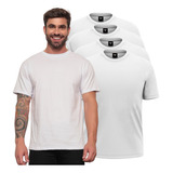 Kit 4 Camisetas Masculinas Lisas Algodão Premium Fafenix
