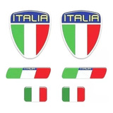 1 Kit Adesivo Itália Resinado Carro Emblema Punto Fiat500