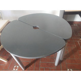 Mesa Redonda Melamina Con Patas De Aluminio Regulables