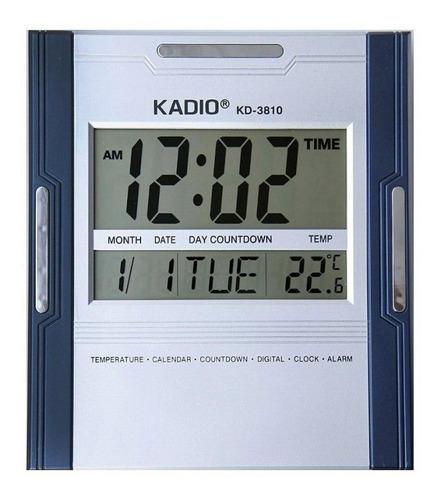 Reloj Pared Mesa Kadio Digital Alarma Termometro