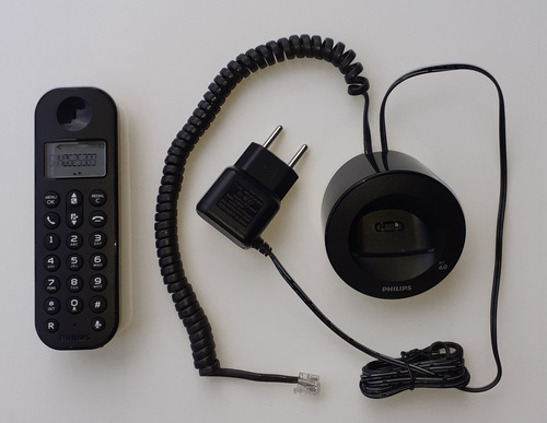 Telefone Sem Fio Philips D120ib/br Dect 6.0 Preto