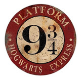 Cartel Chapa Plataforma 9 3/4 Platform Harry Potter