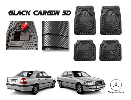 Tapetes Premium Black Carbon 3d Mercedes Benz C180 93 A 00