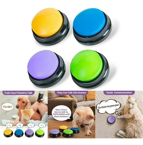 Juguete Interactivo Para Perros Con Botón Parlante Grabable