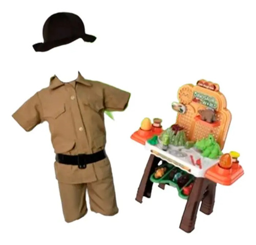 Disfraz Explorador Y Accesorios Dinosaurio Halloween Accesorio Dia De Muertos Personaje Terror Fiesta Noviembre
