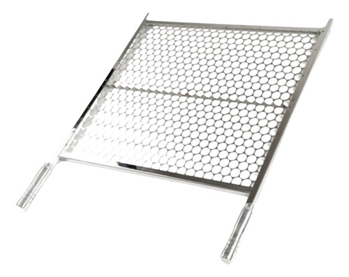 Grelha Grill Inox Para Churrasco Moeda Cabo Aluminio 55x40 