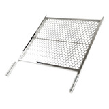 Grelha Grill Inox Para Churrasco Moeda Cabo Aluminio 55x40 