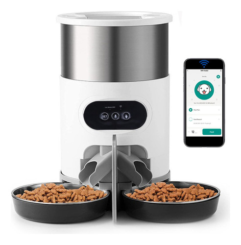 Dispensador Automático Alimentos Para Mascotas Doble Robot