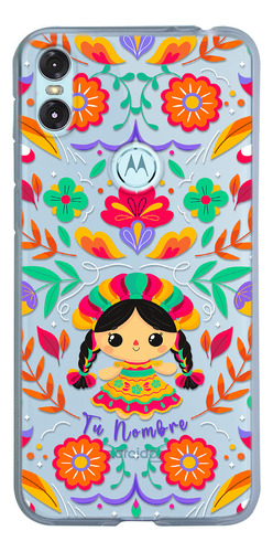 Funda Para Motorola Diseño Mexicano Lele Flores Nombre