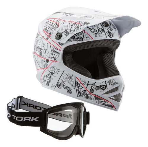 Capacete Criança Cross Trilha Off Road Factory Edition Kids