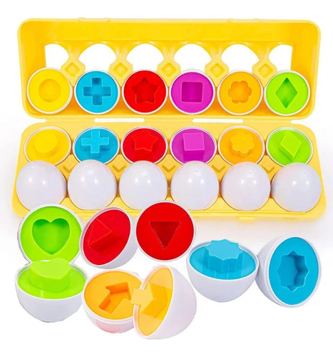 Juego Encaje Huevos Montessori Figuras Niños