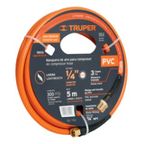 Manguera Para Compresor, De Pvc, 5m X 1/4 , Truper.   19013